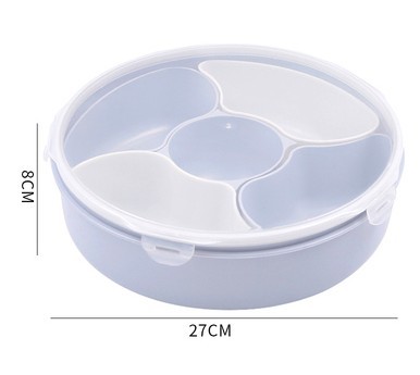 密封圆形果盘（高度8CM）塑料果盘   产品尺寸： 直径27.5×高度6cm详情7