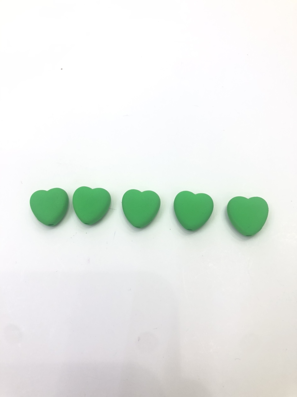 Acrylic small heart fluorescent green
