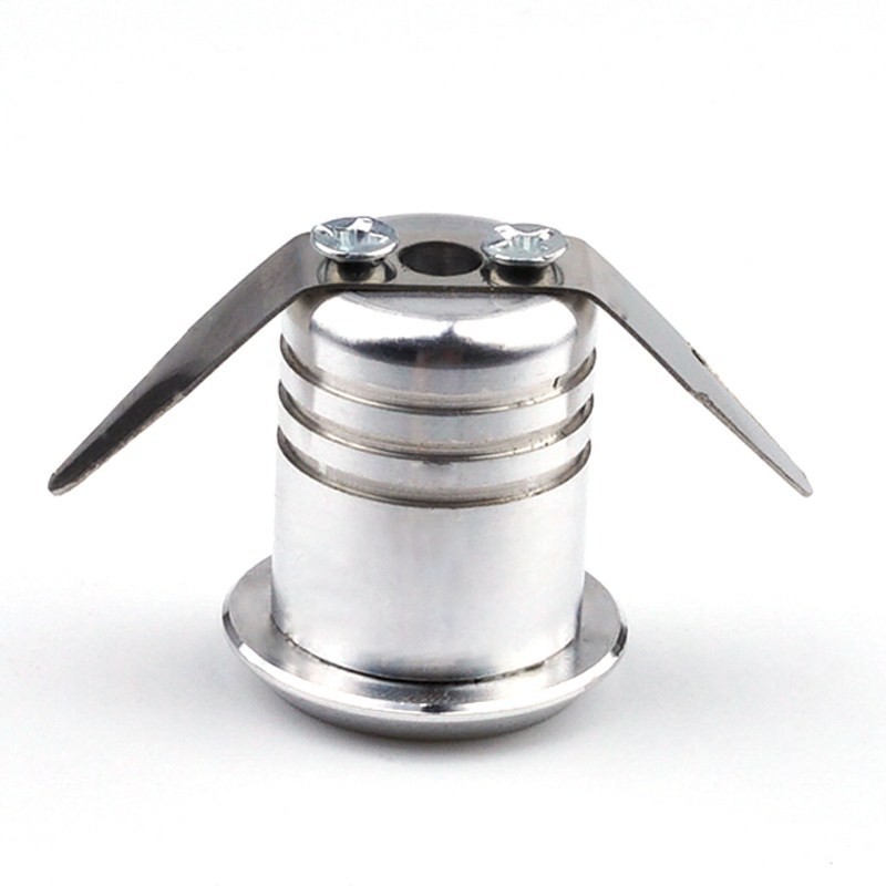 Silver 1W mini spotlight with a 2-centimeter hole, LED wine cabinet light, jewelry display cabinet light, and built-in bull's eye light detail image 1