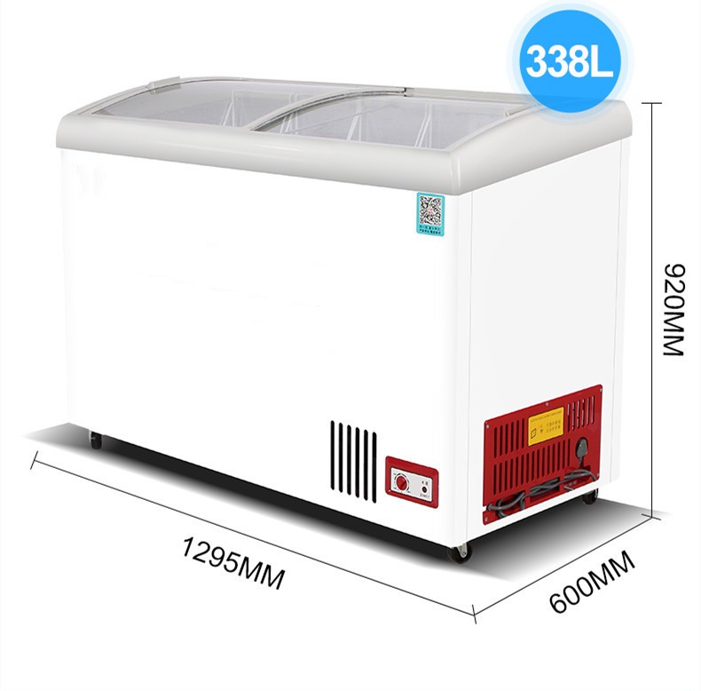 SC/SD-338X/GF-2000 commercial horizontal ice cream freezer, ice cream display cabinet, quick-freezing freezer, small quick-freezing refrigerator, seafood meatballs 1295*600*920mm detail image 2