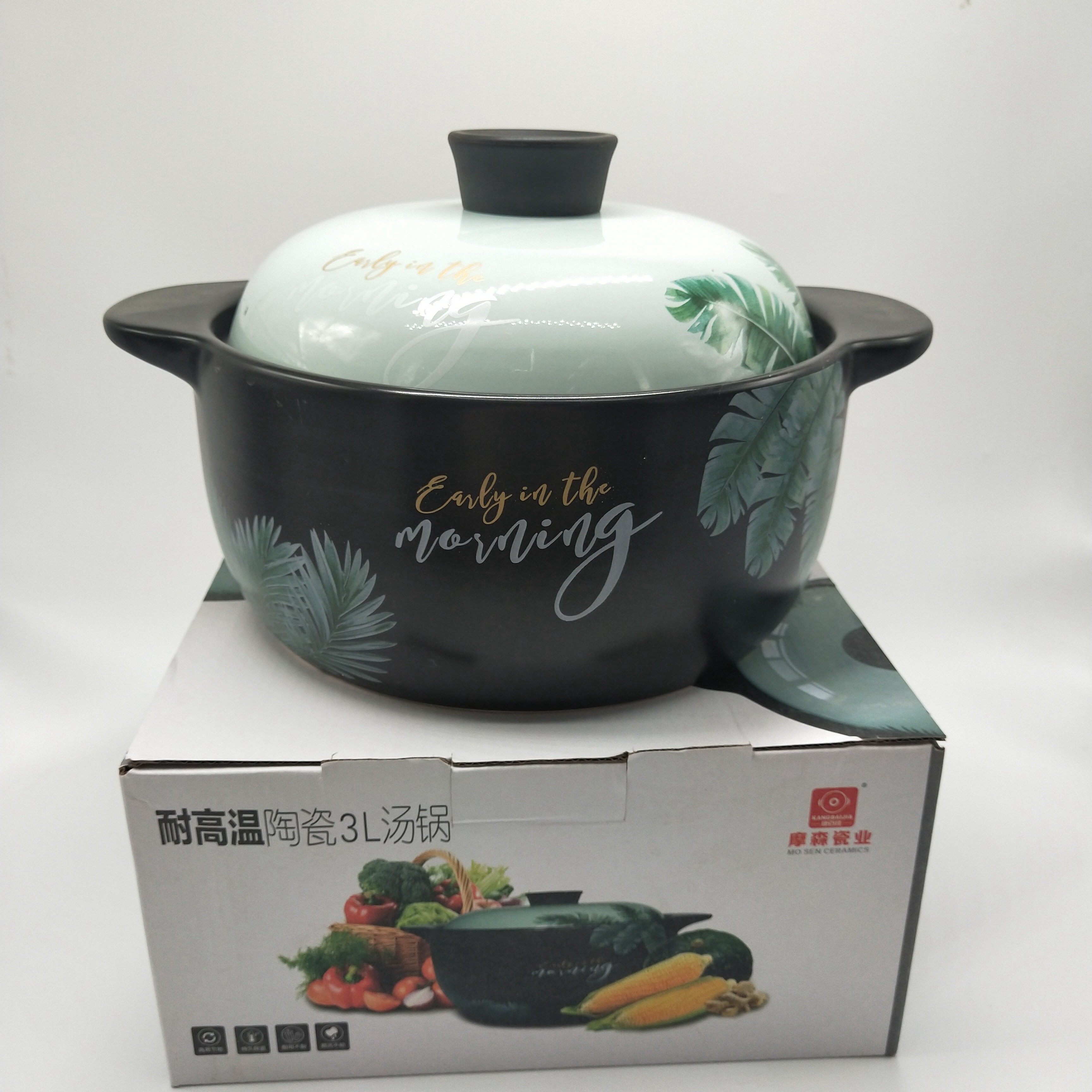 热带雨林陶瓷炖锅燃气家用粥煲熬汤明火耐高温汤煲煲仔砂锅养生锅详情图1