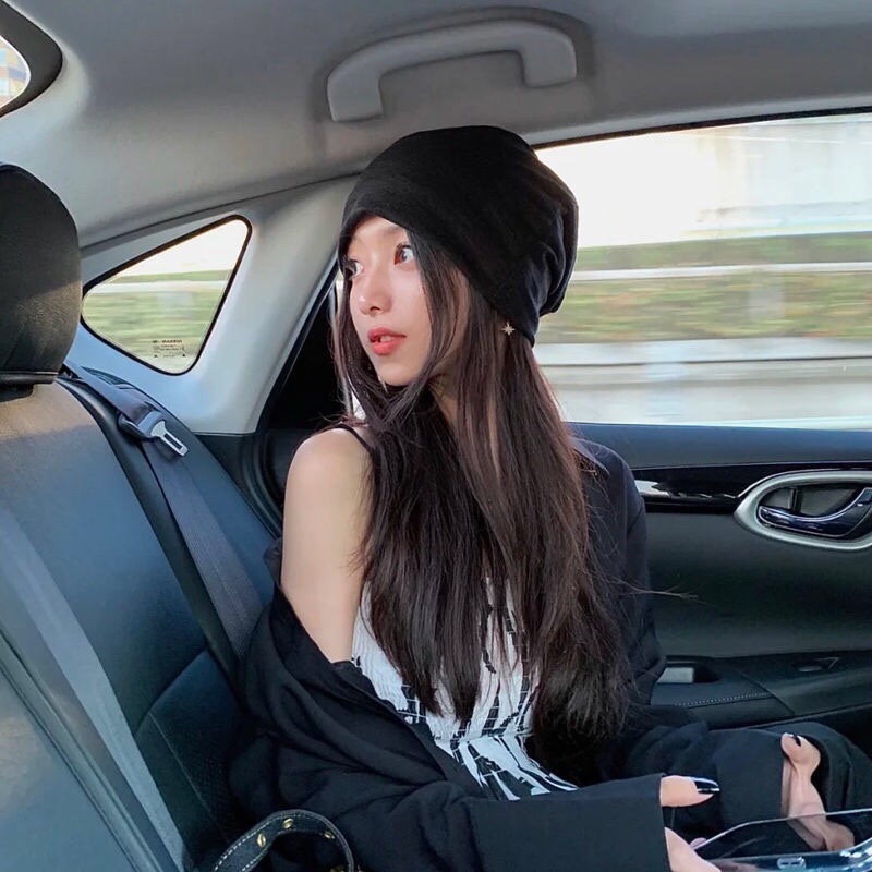A popular streetwear hat for women, a versatile woolen hat, a thin headpiece, a Korean-style trendy and Japanese-style knitted pile hat for men
