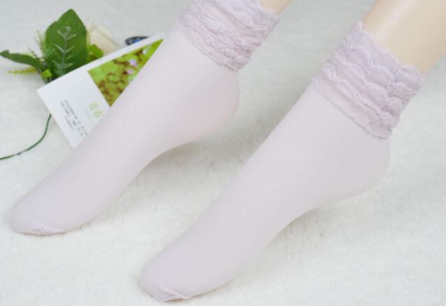 Solid color silk stockings 6467