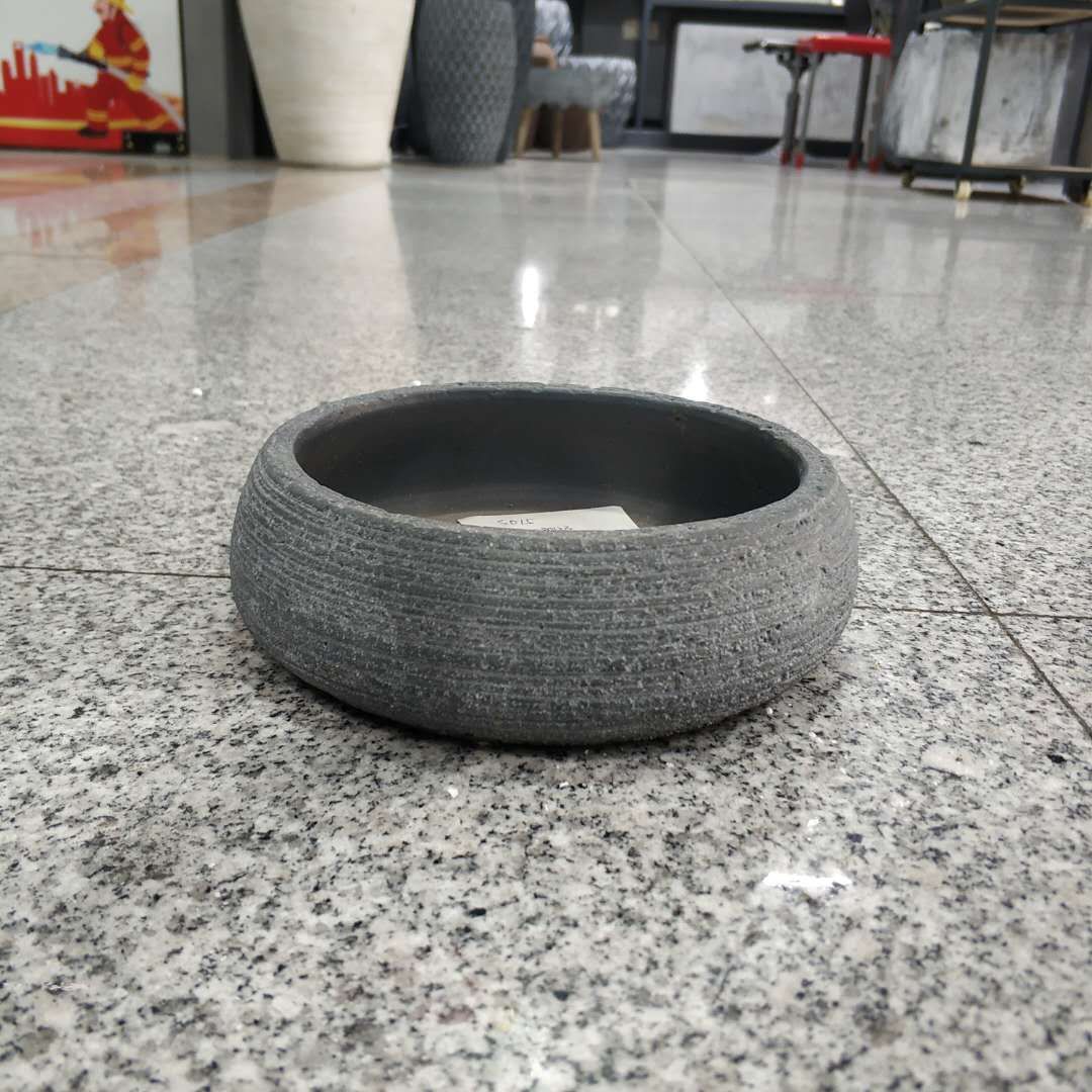 水泥花盆种植物种植多肉园林布置插花镁泥圆形花盆可以放户外种植物园林布置插花工艺品花瓶sn-42