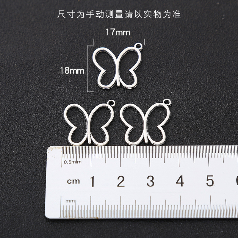 diy small pendant for bracelet, pendant and necklace, silver alloy accessory, hollowed-out jewelry pendant details Picture