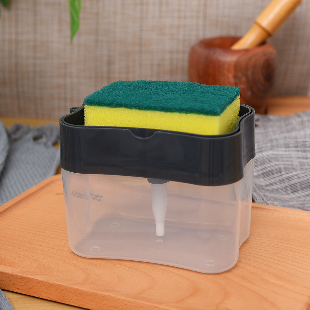 Kitchen brush detergent dispenser press automatic liquid box cleaning cloth washing soap box manufacturers direct thumbnail