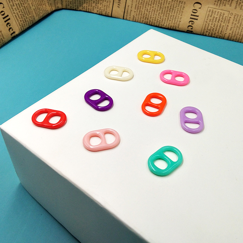 Factory direct sales of export accessories, plastic and acrylic buckles, macaron-colored diy handmade necklaces and bracelets, wholesale details Picture