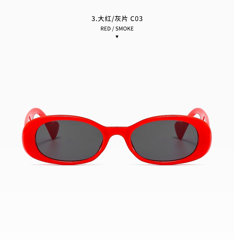2021复古椭圆形小框墨镜女 潮流网红个性蹦迪太阳镜欧美跨境眼镜详情图12