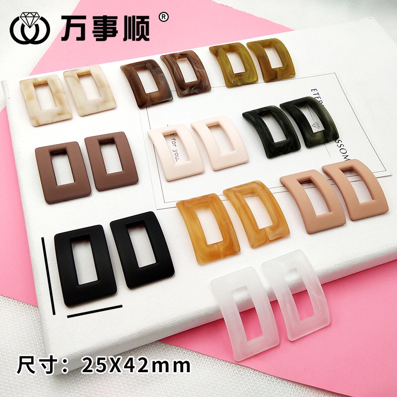 秋冬新款亚克力手感漆diy饰品配件可组手链耳环鞋扣包扣