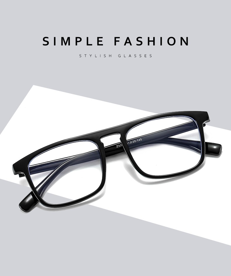 New Korean-style fashionable large-frame transparent flat light glasses for cross-border street photography, the same slimming glasses frame as the popular ones detail image 5