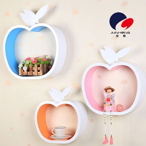 Little Apple Creative Grid Partition Shelf TV Background Wall Decoration Rack 1428