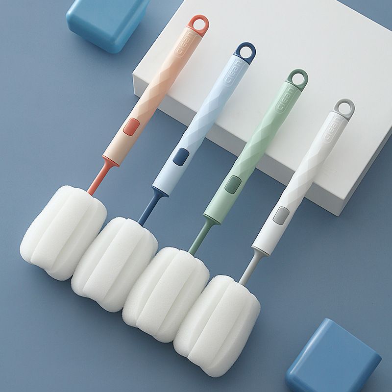 The telescopic nano cup washing brush head can replace the cleaning cup brush and kitchen cleaning brush full figure