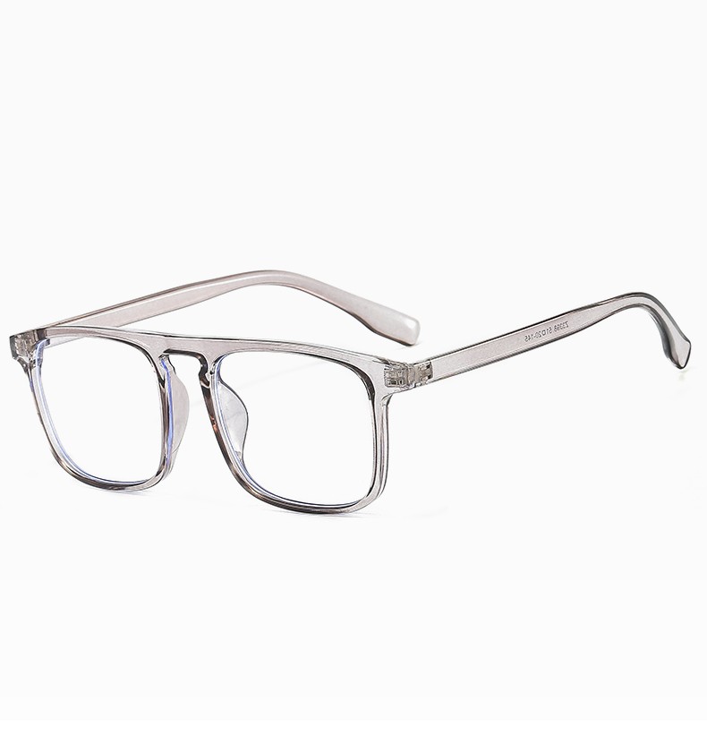 New Korean-style fashionable large-frame transparent flat light glasses for cross-border street photography, the same slimming glasses frame as the popular ones detail image 7