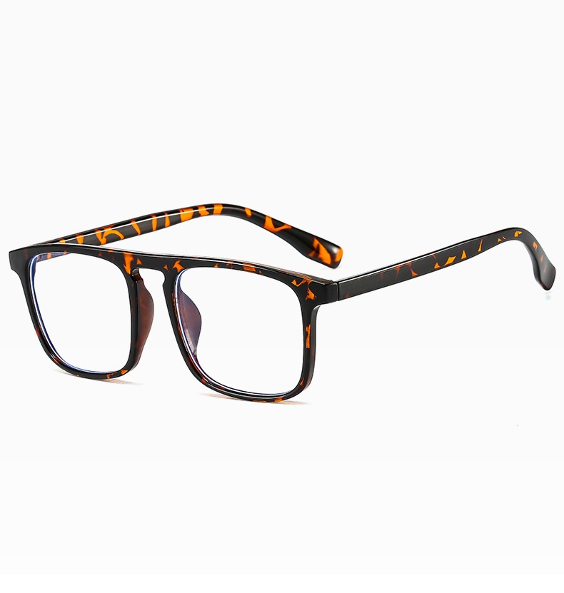 New Korean-style fashionable large-frame transparent flat light glasses for cross-border street photography, the same slimming glasses frame as the popular ones detail image 8