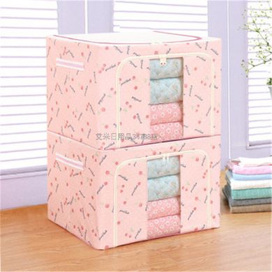 ZC-11L600d牛津布收纳箱铁架百纳箱衣物车载被子整理箱细节图