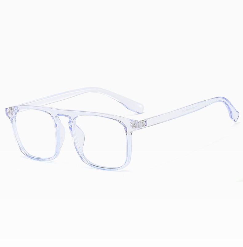 New Korean-style fashionable large-frame transparent flat light glasses for cross-border street photography, the same slimming glasses frame as the popular ones detail image 15