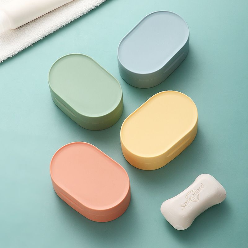 Nordic creative desktop soap box, bathroom soap stand, soap box, bathroom soap box, sealed with lid, travel soap box Item Picture
