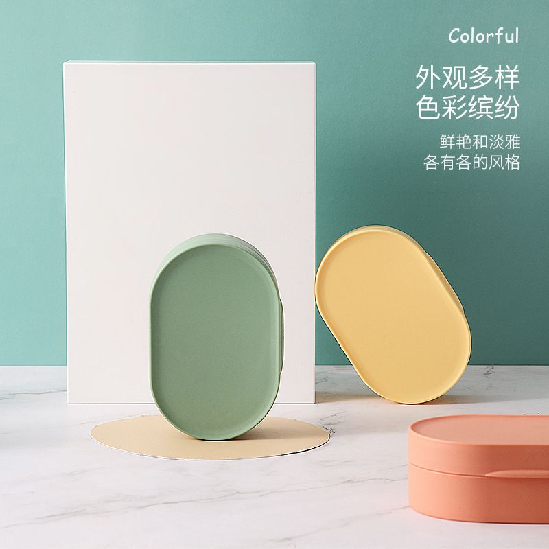 Nordic creative desktop soap box, bathroom soap stand, soap box, bathroom soap box, sealed with lid, travel soap box details Picture