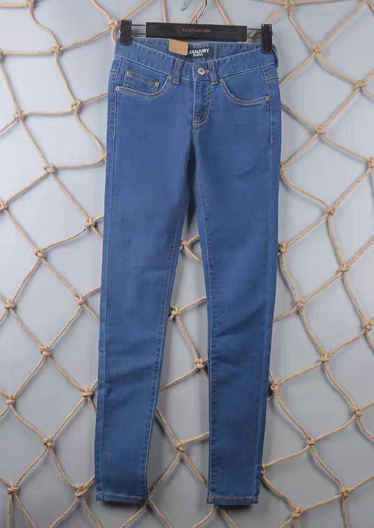 Blue skinny jeans
