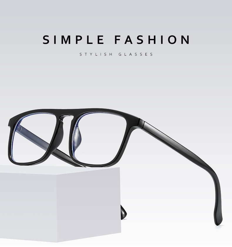 New Korean-style fashionable large-frame transparent flat light glasses for cross-border street photography, the same slimming glasses frame as the popular ones detail image 4