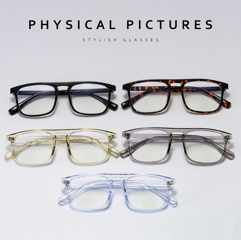 New Korean-style fashionable large-frame transparent flat light glasses for cross-border street photography, the same slimming glasses frame as the popular ones detail image 16