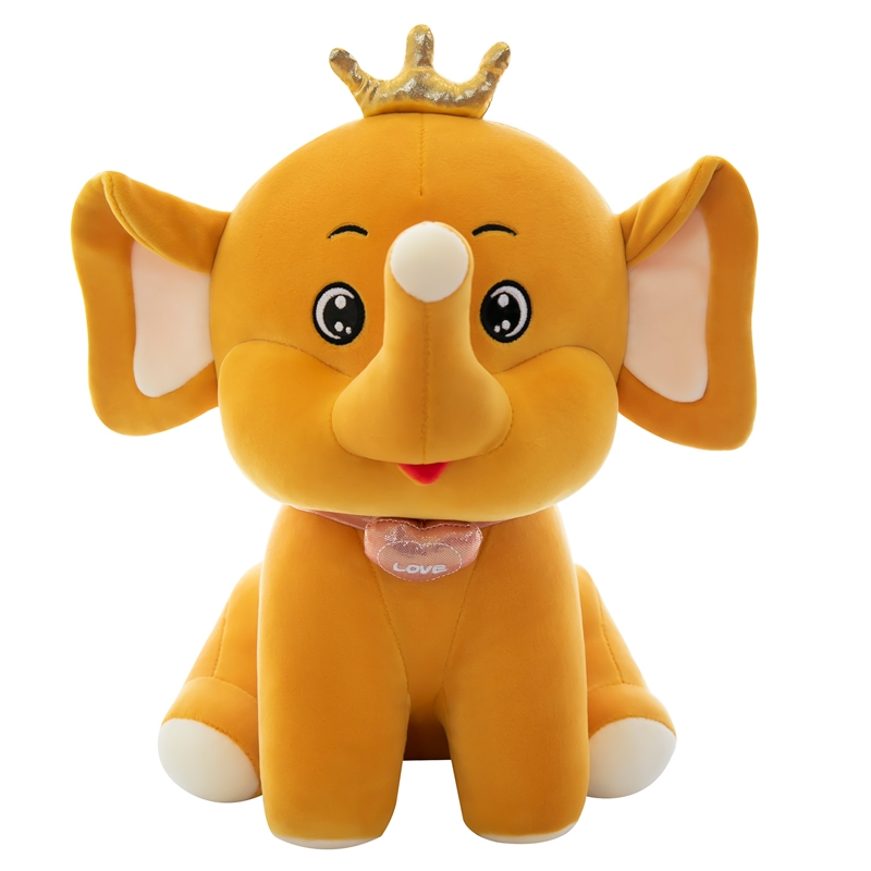 Plush toy crown elephant detail image 7
