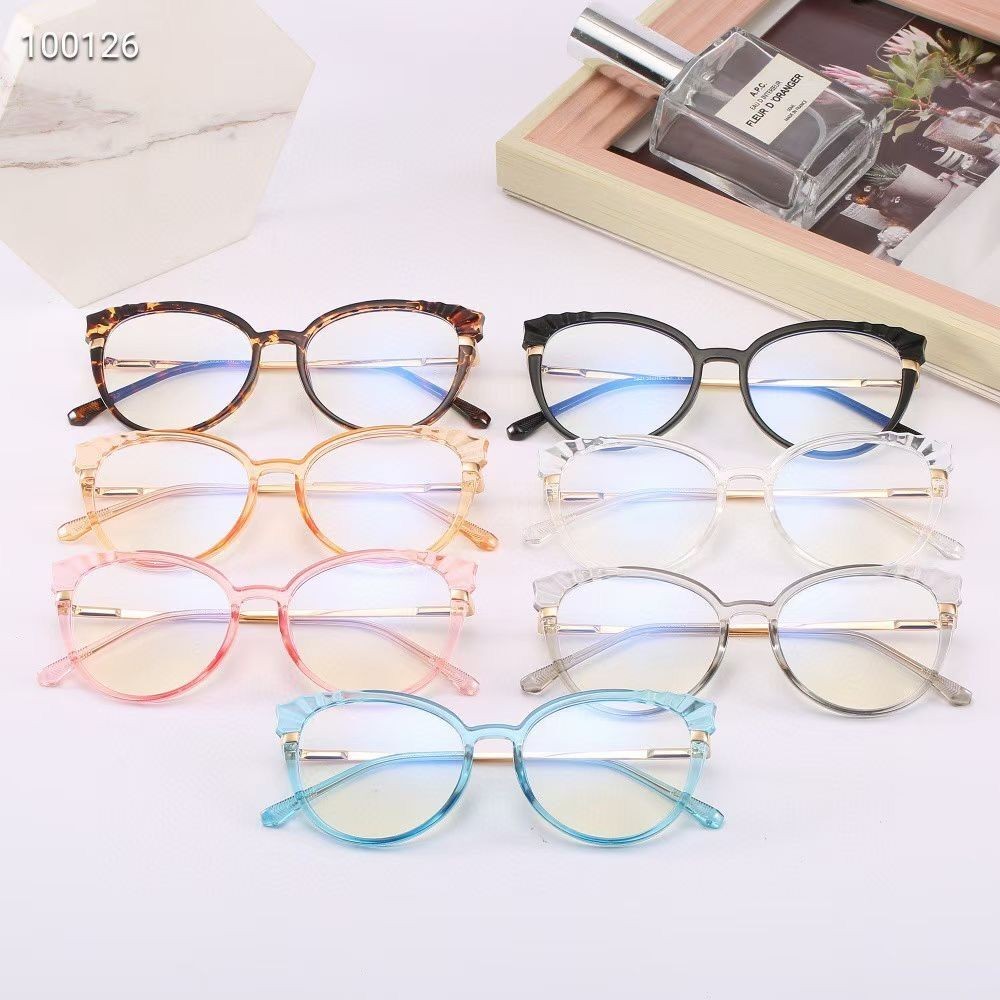Wholesale of new flat light glasses, Korean version student glasses frame, retro glasses, unisex flat light glasses detail image 1