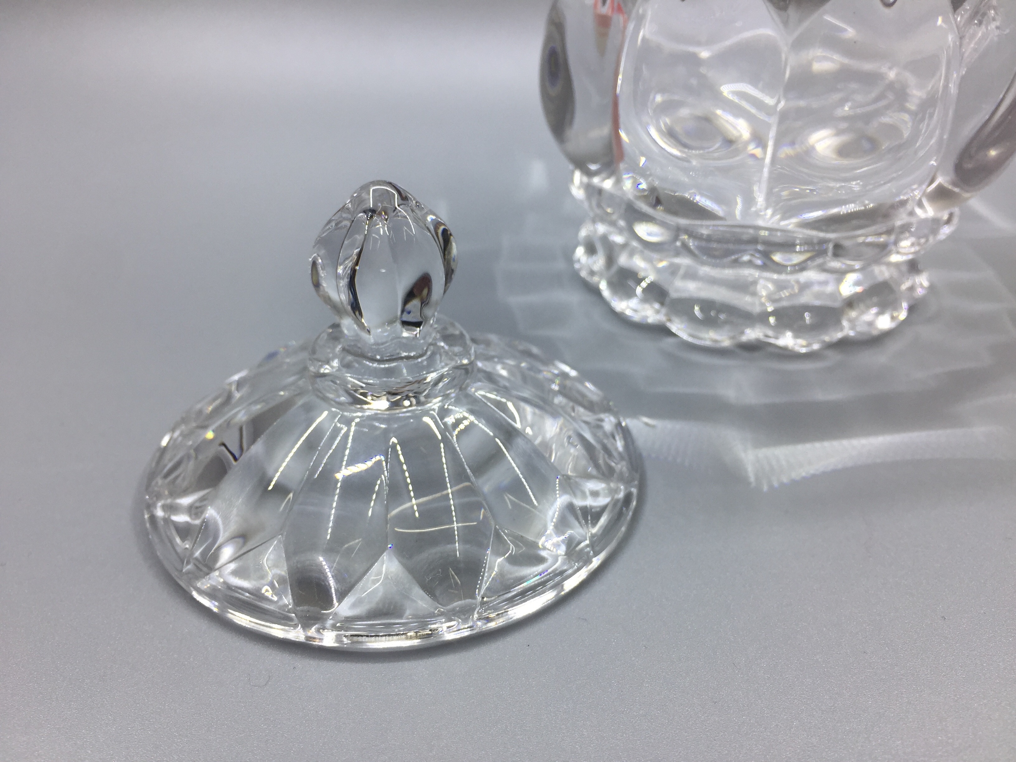 Crystal Glass Sugar Jar Storage Jar Decorated With Transparent Jewelry Box details Picture