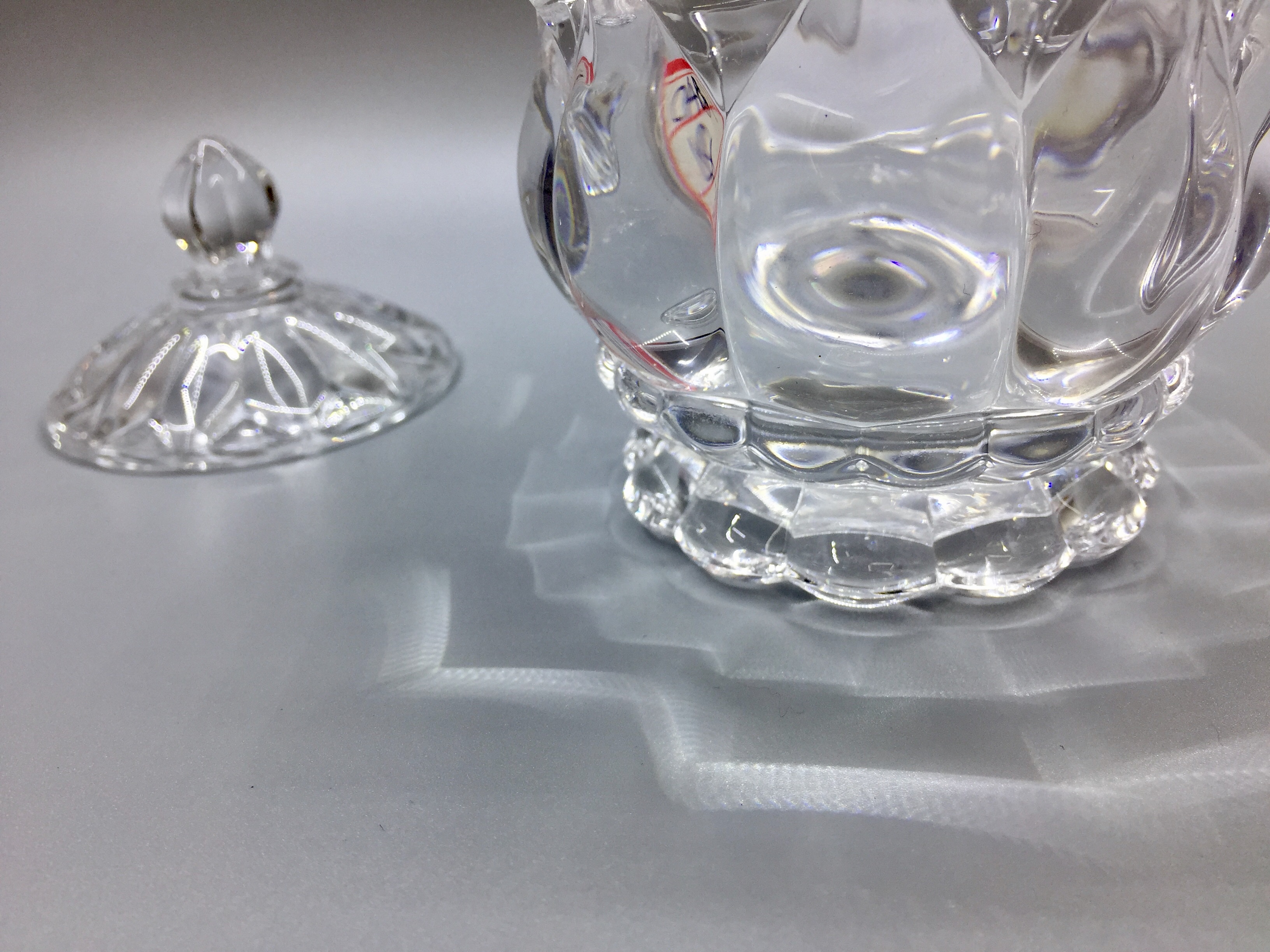 Crystal Glass Sugar Jar Storage Jar Decorated With Transparent Jewelry Box Specification drawing