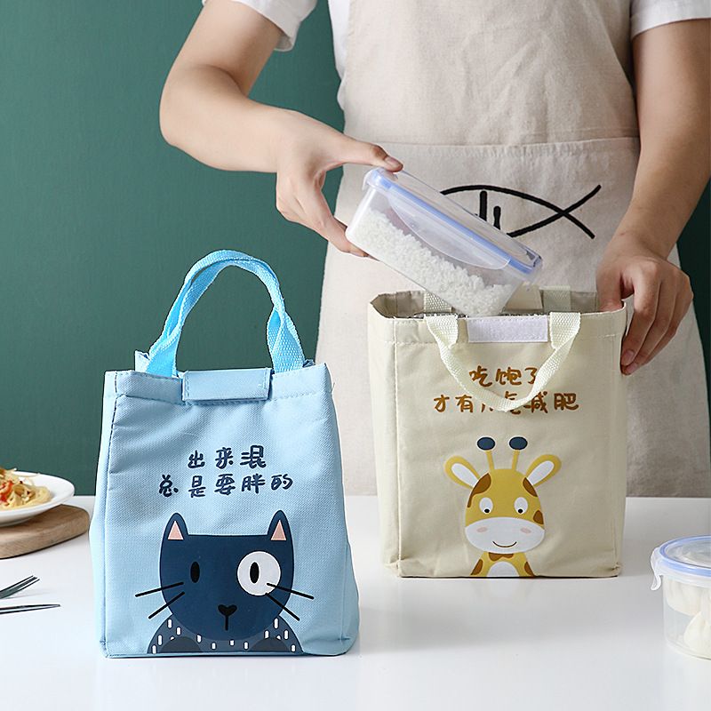 Portable insulated lunch box bag for office workers, large-capacity insulated, thickened and waterproof meal bag full figure