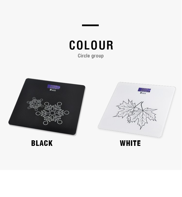 [FF1976-A16994] Tempered glass electronic body scale: Simple, elegant and practical weighing scale detail image 2