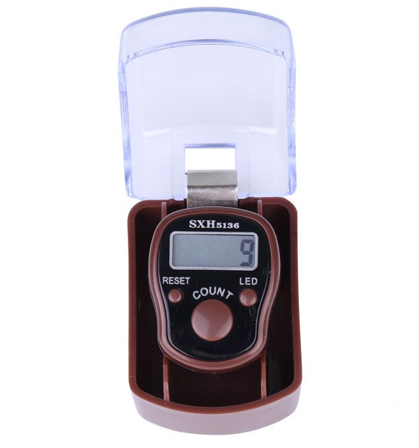 LED灯戒指计数器念佛计数器 盒装 液晶显示屏 手动指环记数器详情图9