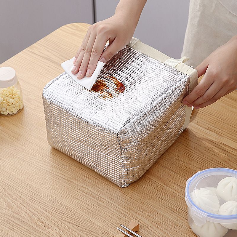Portable insulated lunch box bag for office workers, large-capacity insulated, thickened and waterproof meal bag Item Picture