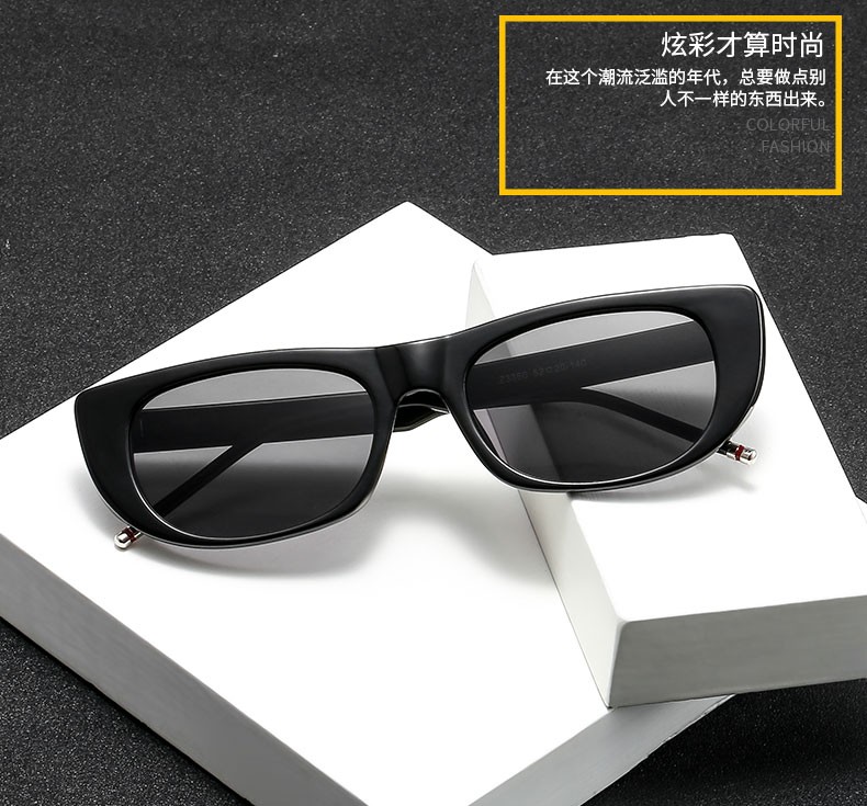 新款欧美时尚方框太阳镜 个性百搭街拍男女墨镜跨境潮流太阳眼镜详情图6