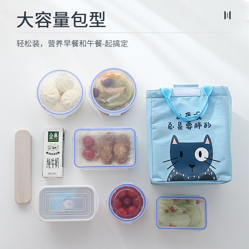 Portable insulated lunch box bag for office workers, large-capacity insulated, thickened and waterproof meal bag Application Scenario