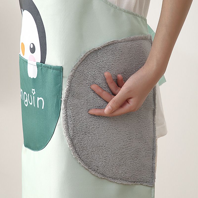 Creative apron, home kitchen skirt, waterproof and oil-resistant for women, cute and fashionable, simple and multi-functional for work, cooking waist wrap Specification drawing