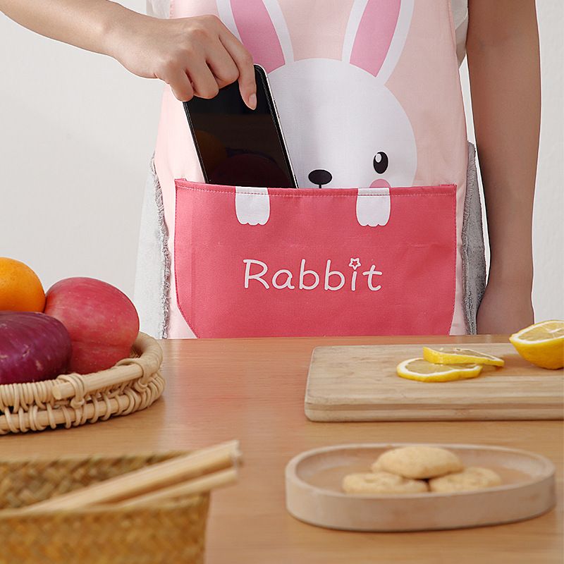 Creative apron, home kitchen skirt, waterproof and oil-resistant for women, cute and fashionable, simple and multi-functional for work, cooking waist wrap Application Scenario