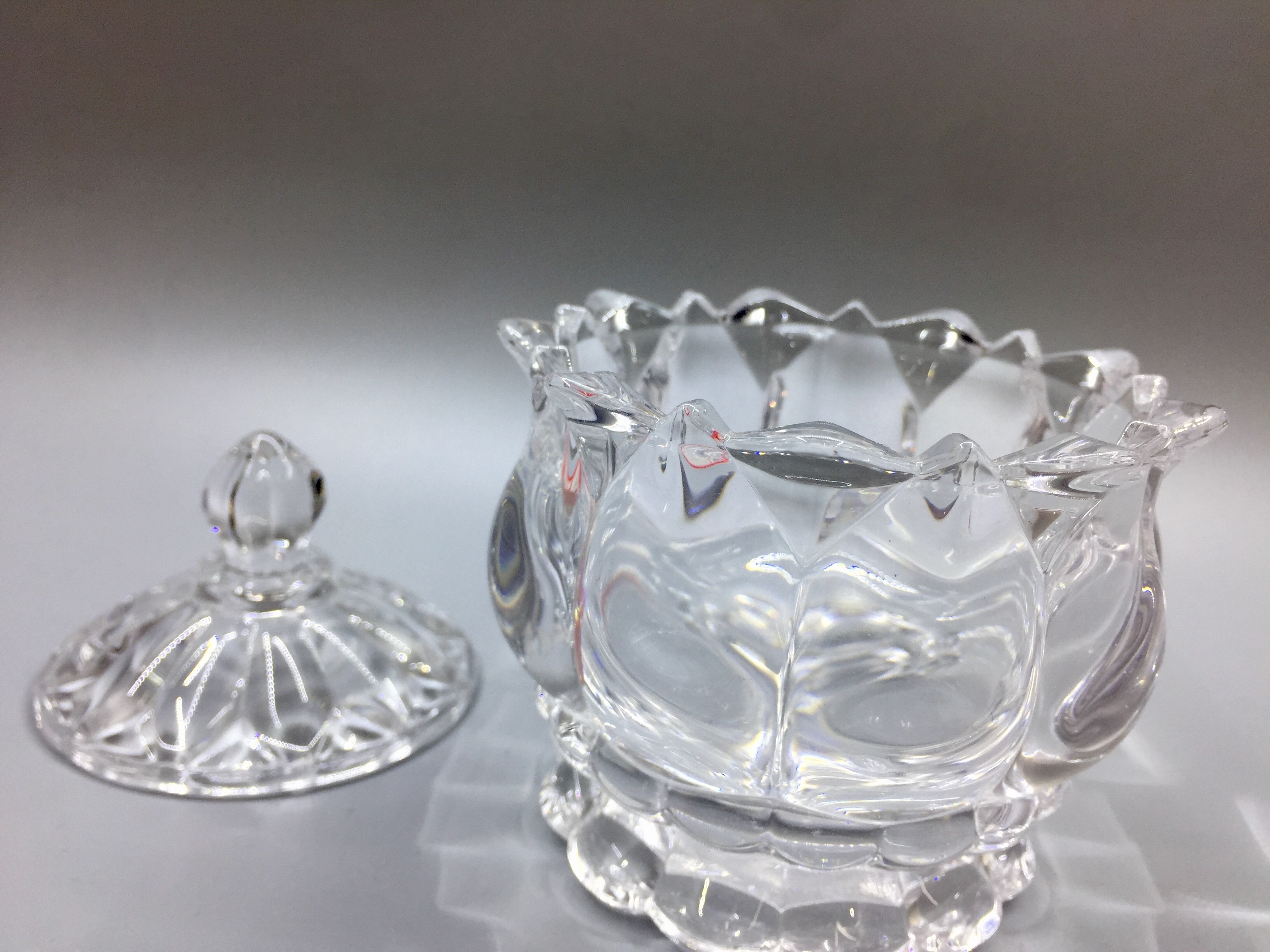 Crystal Glass Sugar Jar Storage Jar Decorated With Transparent Jewelry Box Item Picture