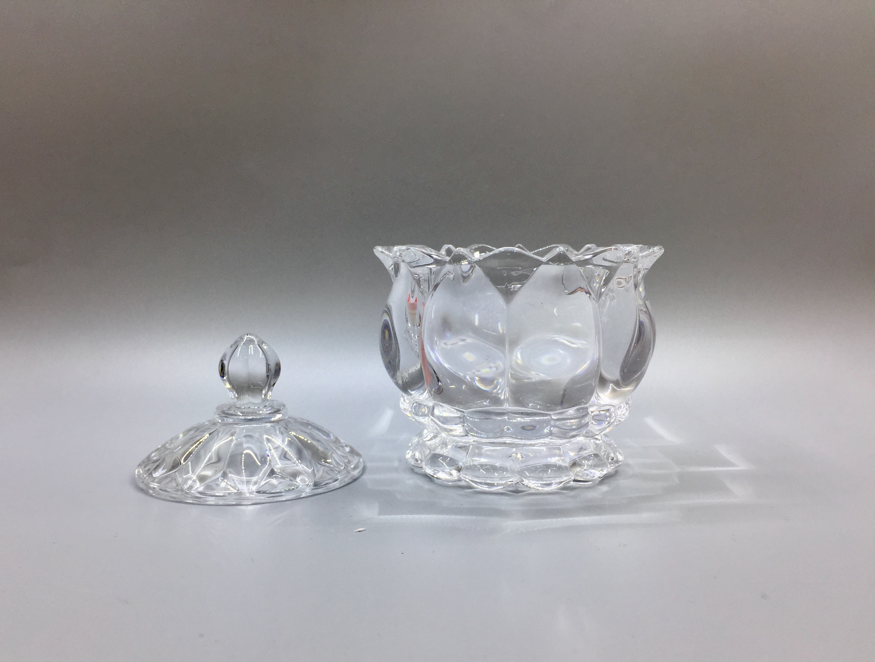 Crystal Glass Sugar Jar Storage Jar Decorated With Transparent Jewelry Box undefined