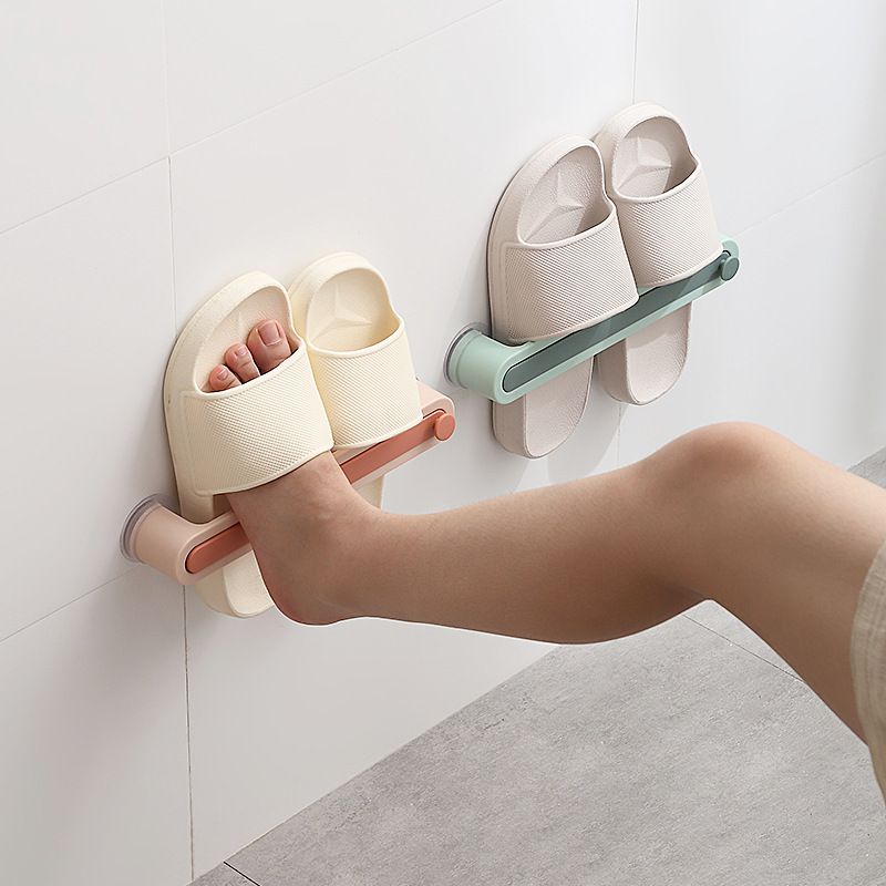 Wholesale bathroom slippers storage rack, non-drilling wall-mounted shoe rack, multi-layer space-saving storage, bathroom hanging details Picture