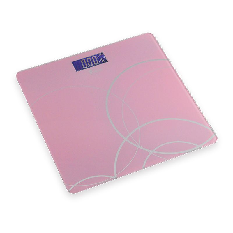 [FF1976-A16993] Tempered glass household body scale, high-precision weight scale with color patterns, electronic body scale details Picture