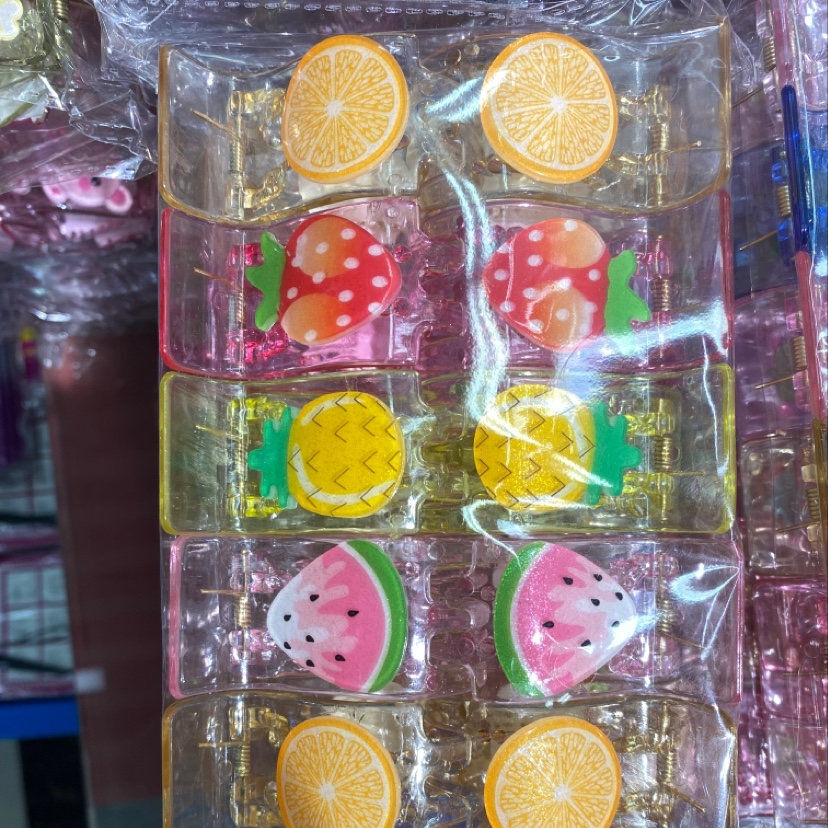 水果发夹韩国洗澡盘发抓夹后脑勺头发夹子头饰顶夹发