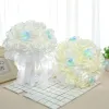 Cross-border European-style bride pe simulation foam hand-held bouquet, wedding bridesmaid handmade lace rose Specification image