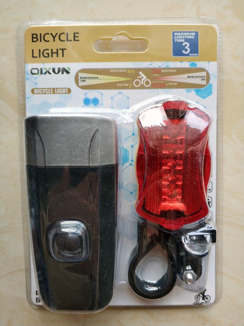 Qx-t0698usb charging multi-function bicycle headlights rear lights set Bicycle headlights safety warning lights