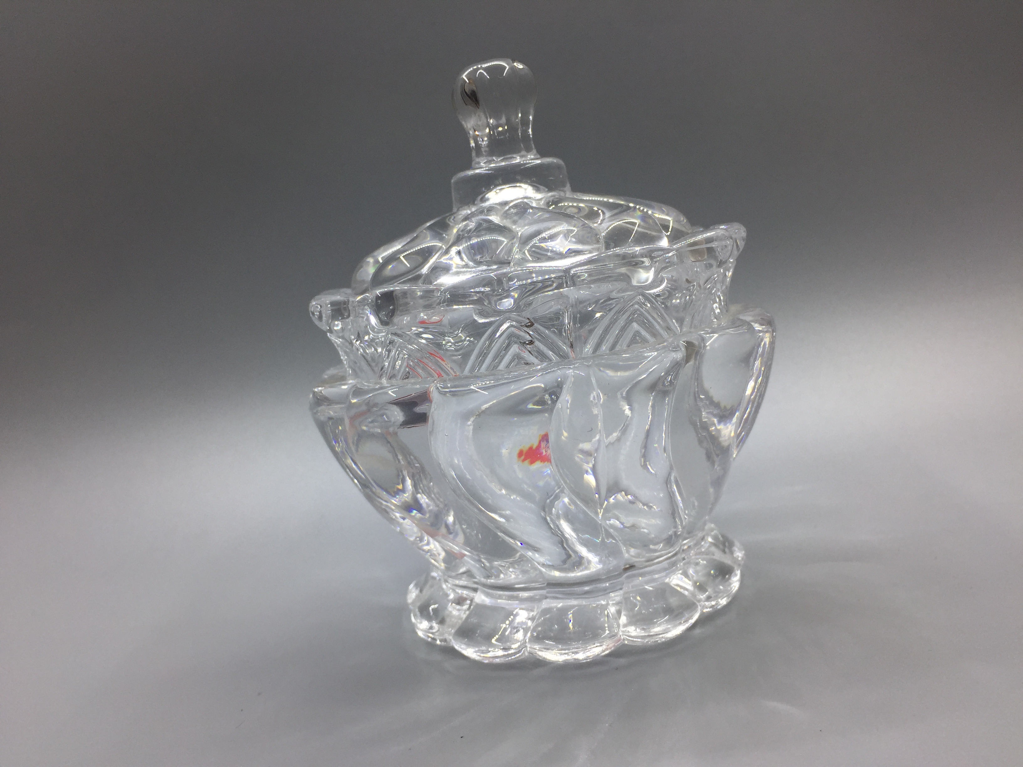 Crystal Glass Sugar Jar Storage Jar Decorated With Transparent Jewelry Box undefined