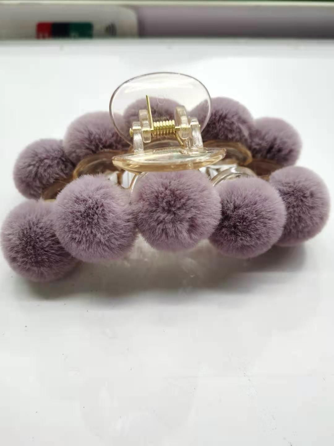 Fake hairball hairpin thumbnail
