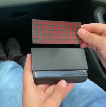 201213汽车临时停车牌手机架 挪车电话车载手机支架 多功能停车卡详情图4