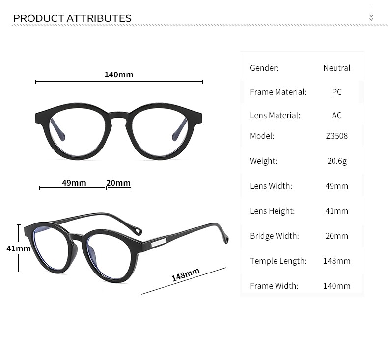 2021新款时尚韩版防蓝光眼镜架 网红同款百搭平光镜男潮流眼镜框详情图9