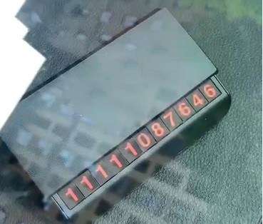 201213汽车临时停车牌手机架 挪车电话车载手机支架 多功能停车卡详情图7