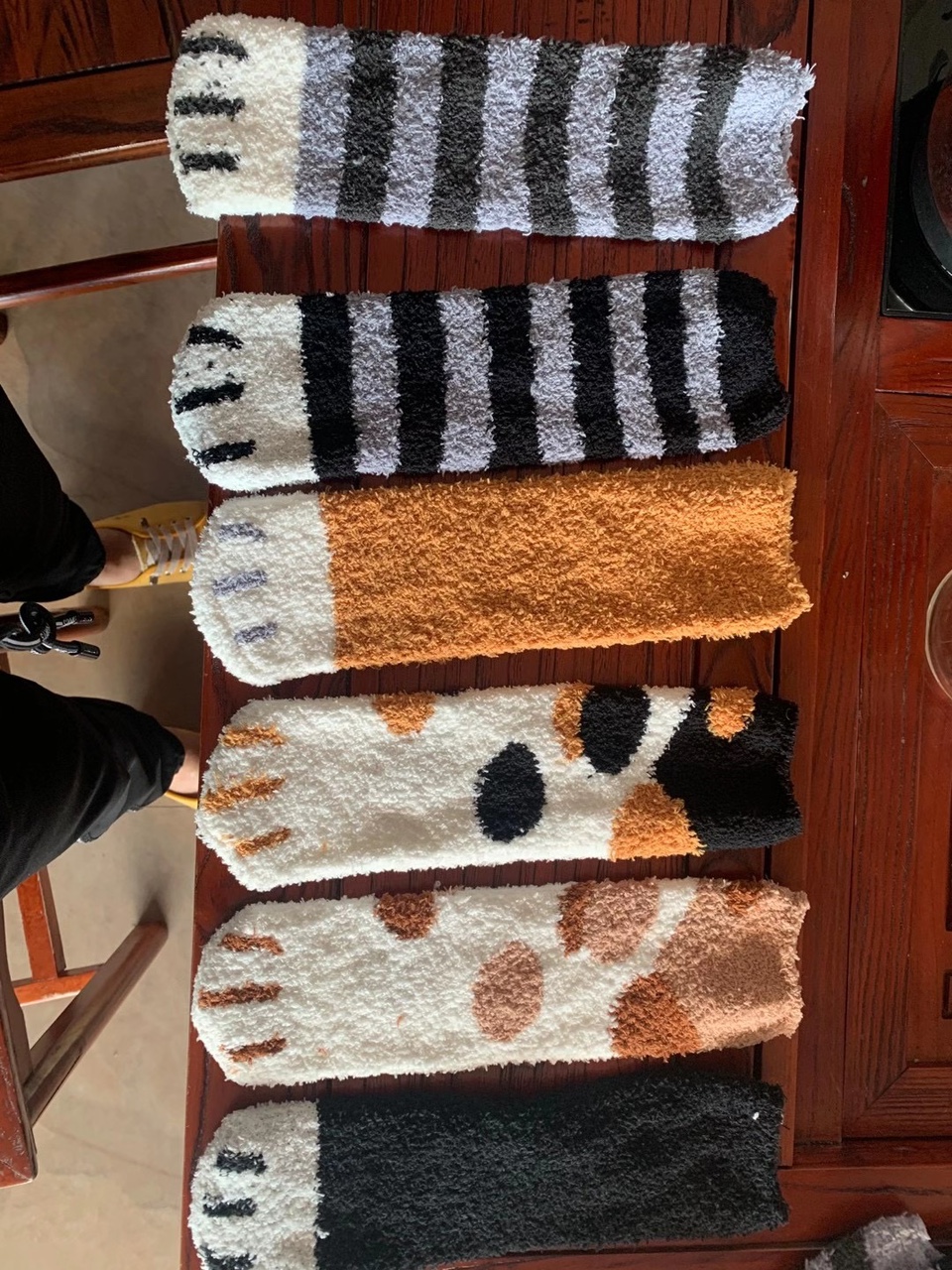 Add fleece hoop socks